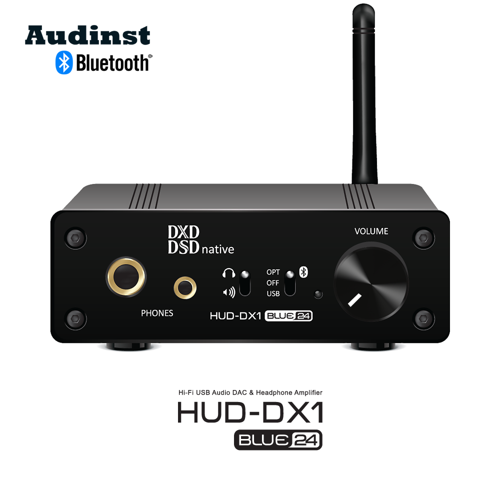 오딘스트 HUD-DX1 Blue24 블루투스 지원 USB DAC 헤드폰 앰프